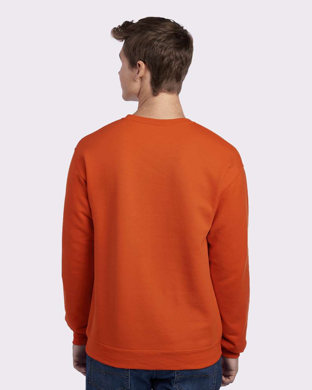 Unisex NuBlend® Crewneck Sweatshirt - OnModelBack - B21035663 - Burnt Orange