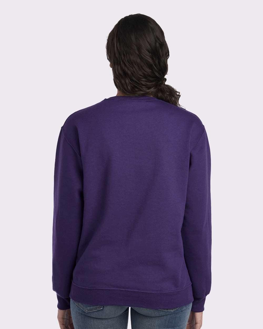 Unisex NuBlend® Crewneck Sweatshirt - OnModelBack - B21035673 - Deep Purple
