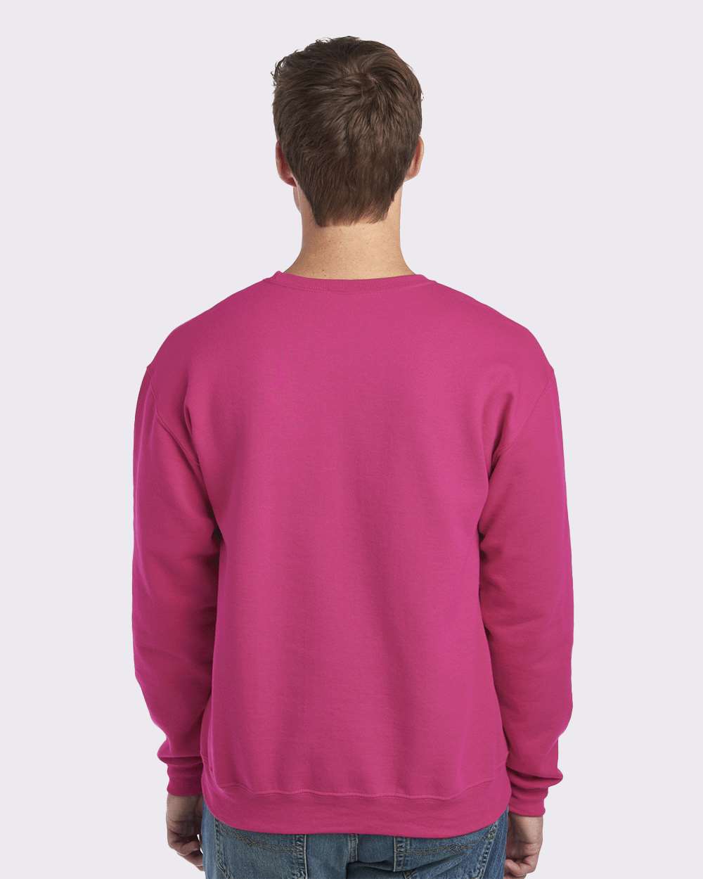 Unisex NuBlend® Crewneck Sweatshirt - OnModelBack - B21035693 - Cyber Pink