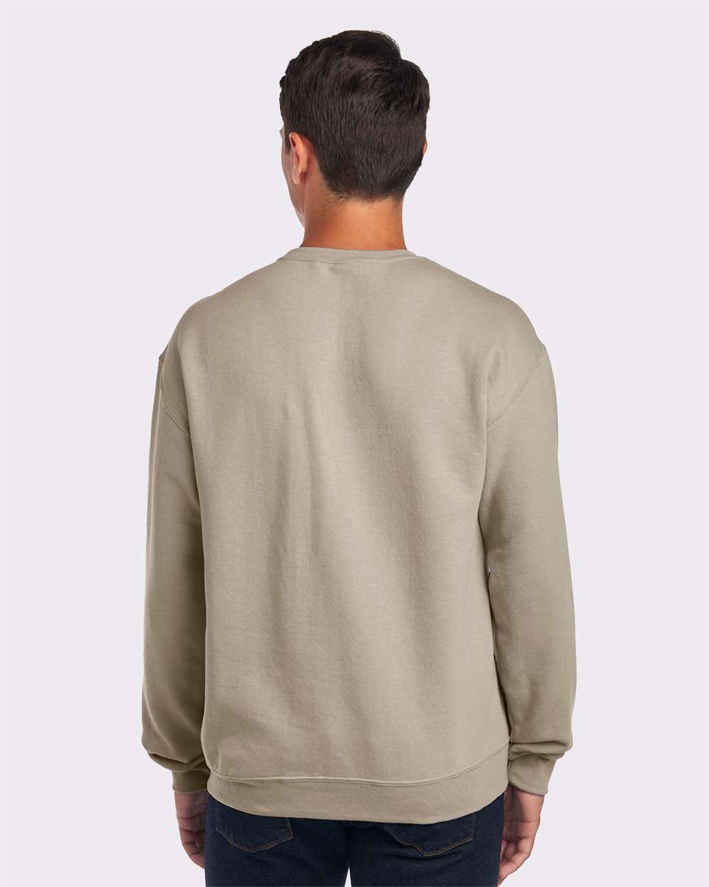Unisex NuBlend® Crewneck Sweatshirt - OnModelBack - B21035733 - Sandstone