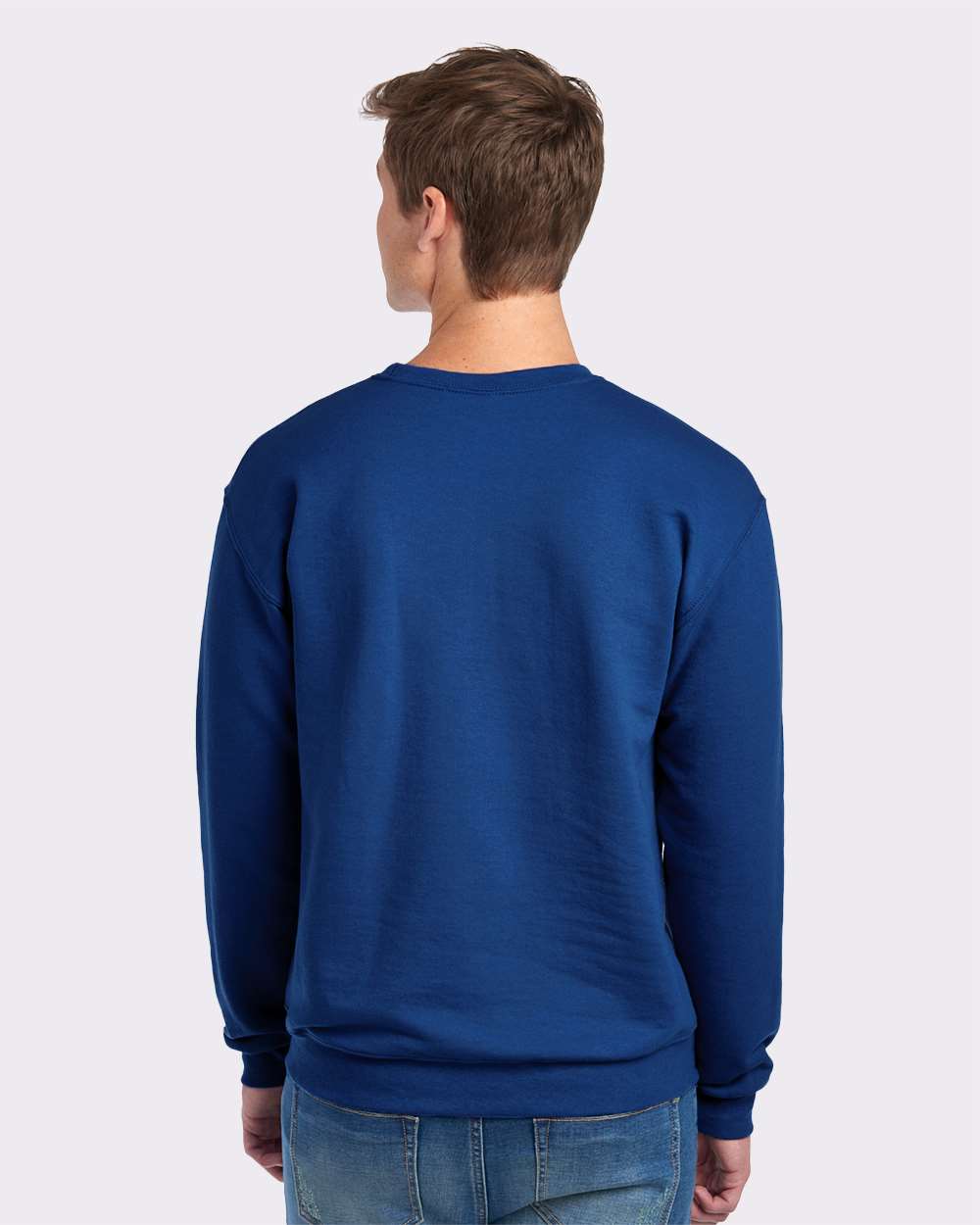 Unisex NuBlend® Crewneck Sweatshirt - OnModelBack - B21035753 - Royal