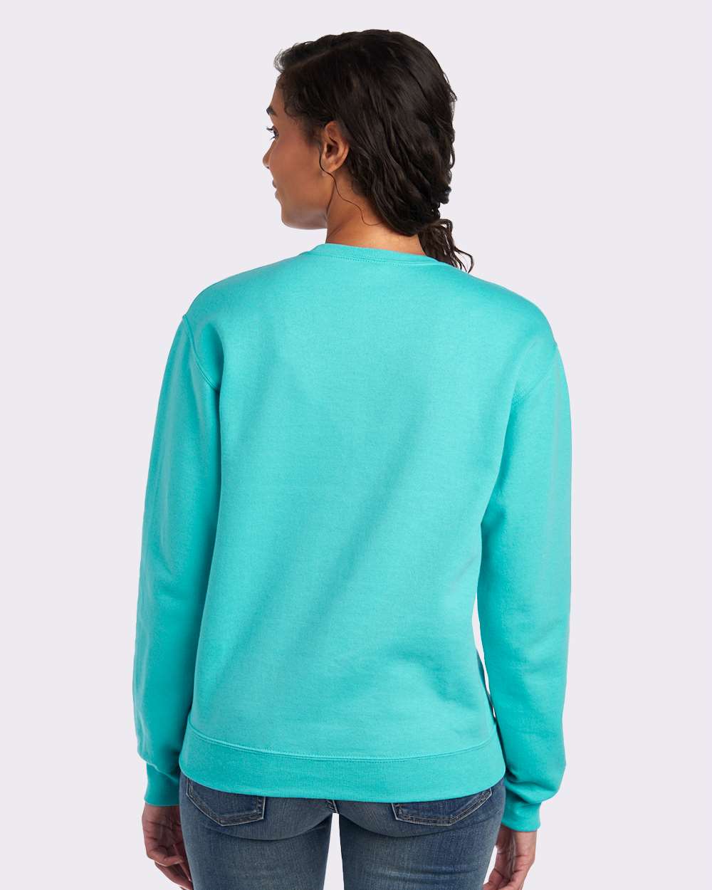 Unisex NuBlend® Crewneck Sweatshirt - OnModelBack - B21035813 - Scuba Blue
