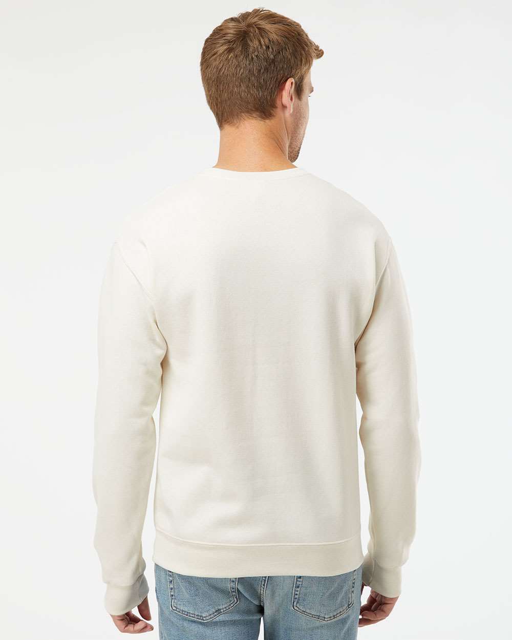 Unisex NuBlend® Crewneck Sweatshirt - OnModelBack - B21035993 - Sweet Cream Heather