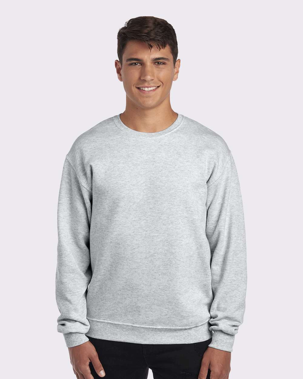 Unisex NuBlend® Crewneck Sweatshirt - OnModelFront - B21035023 - Ash