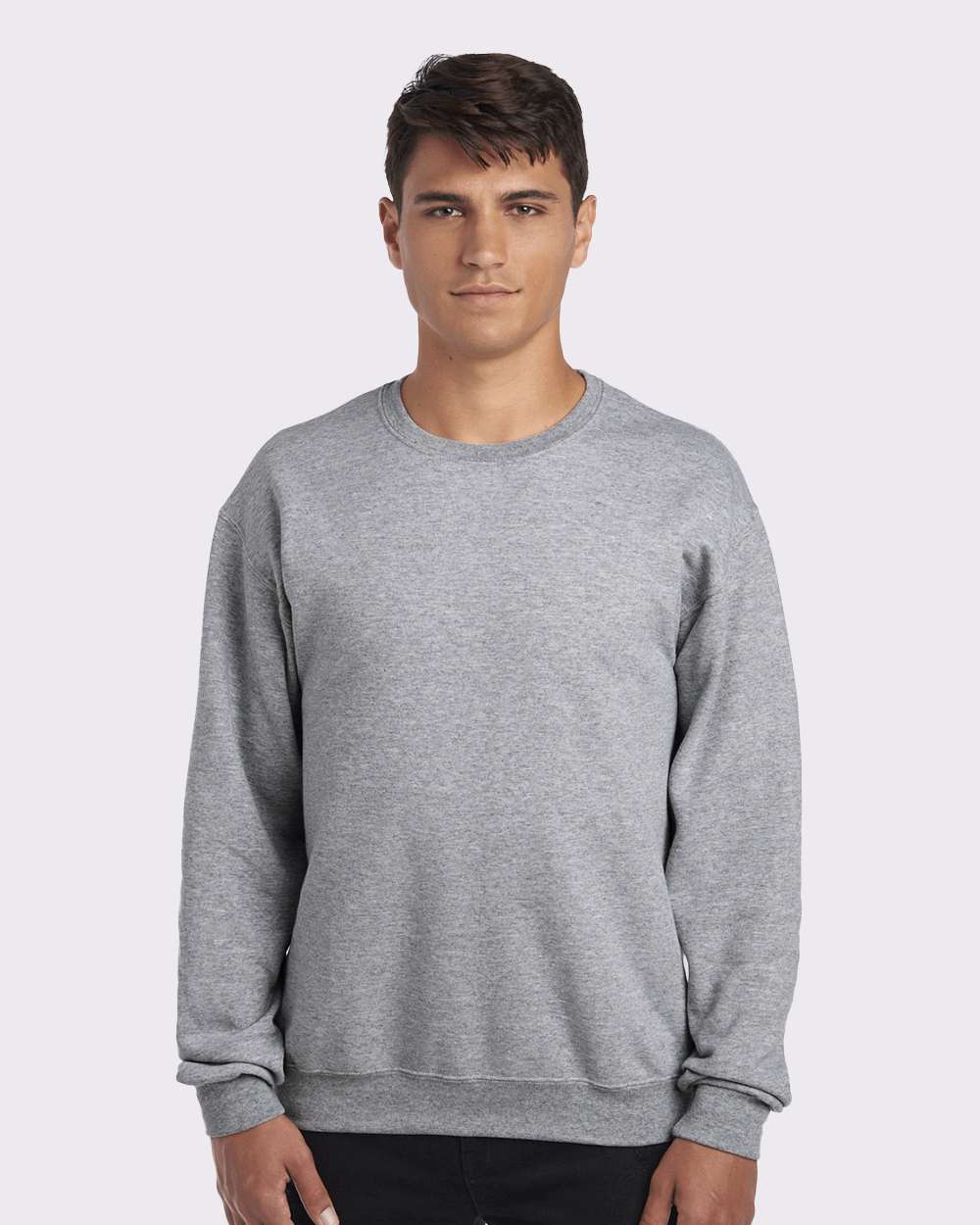 Unisex NuBlend® Crewneck Sweatshirt - OnModelFront - B21035593 - Athletic Heather