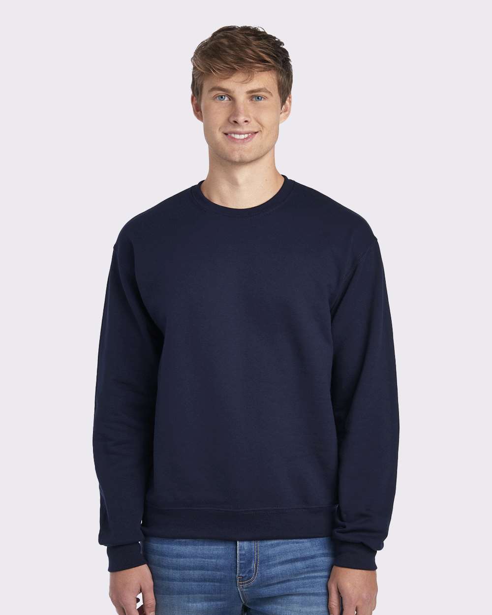 Unisex NuBlend® Crewneck Sweatshirt - OnModelFront - B21035653 - J. Navy