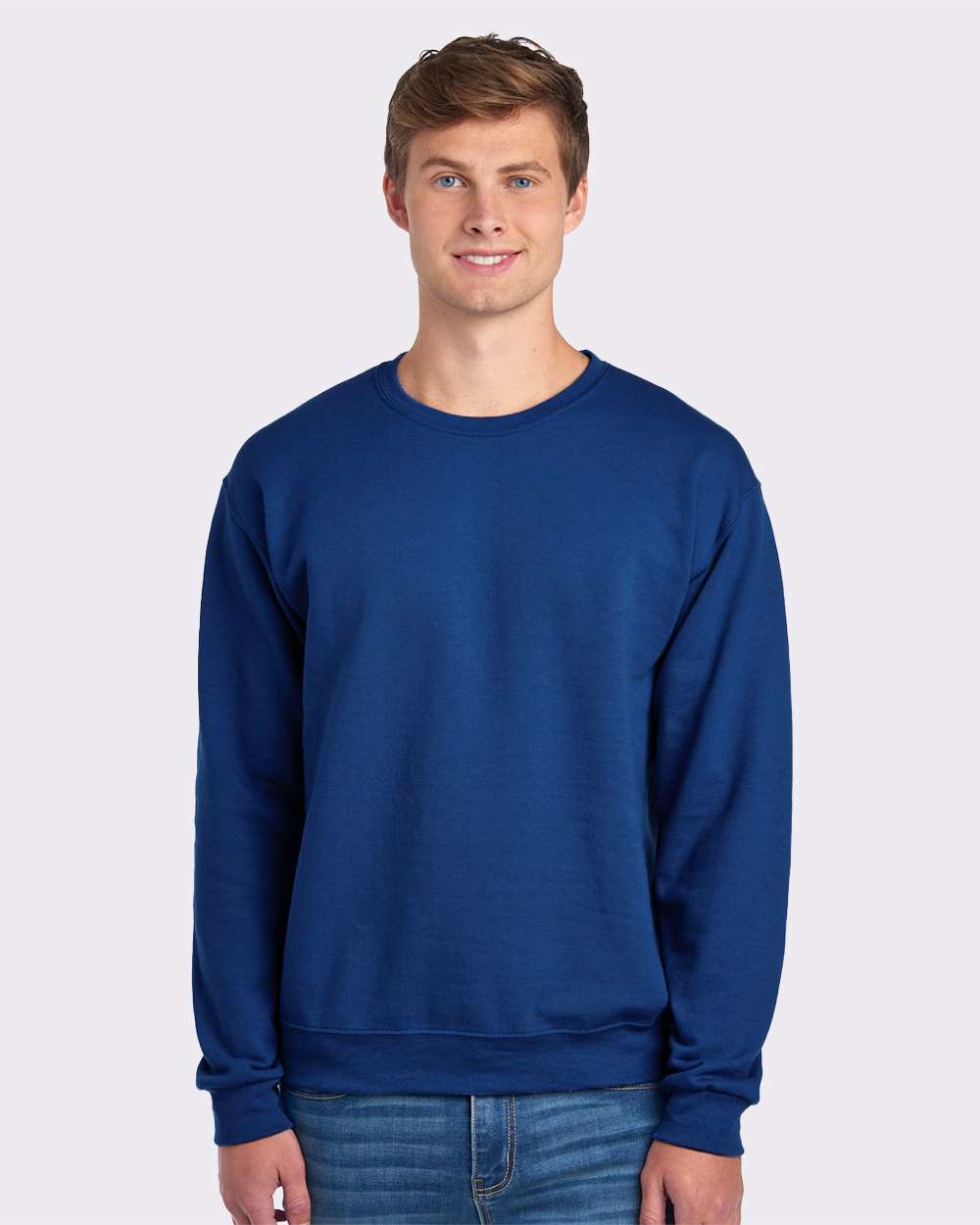 Unisex NuBlend® Crewneck Sweatshirt - OnModelFront - B21035753 - Royal