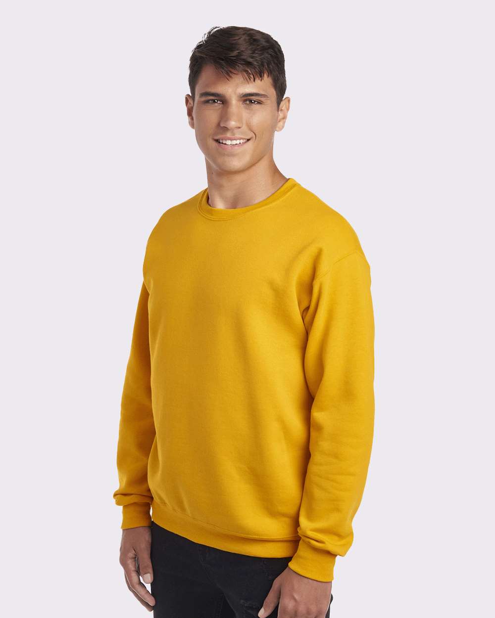 Unisex NuBlend® Crewneck Sweatshirt - OnModelSide - B21035123 - Gold