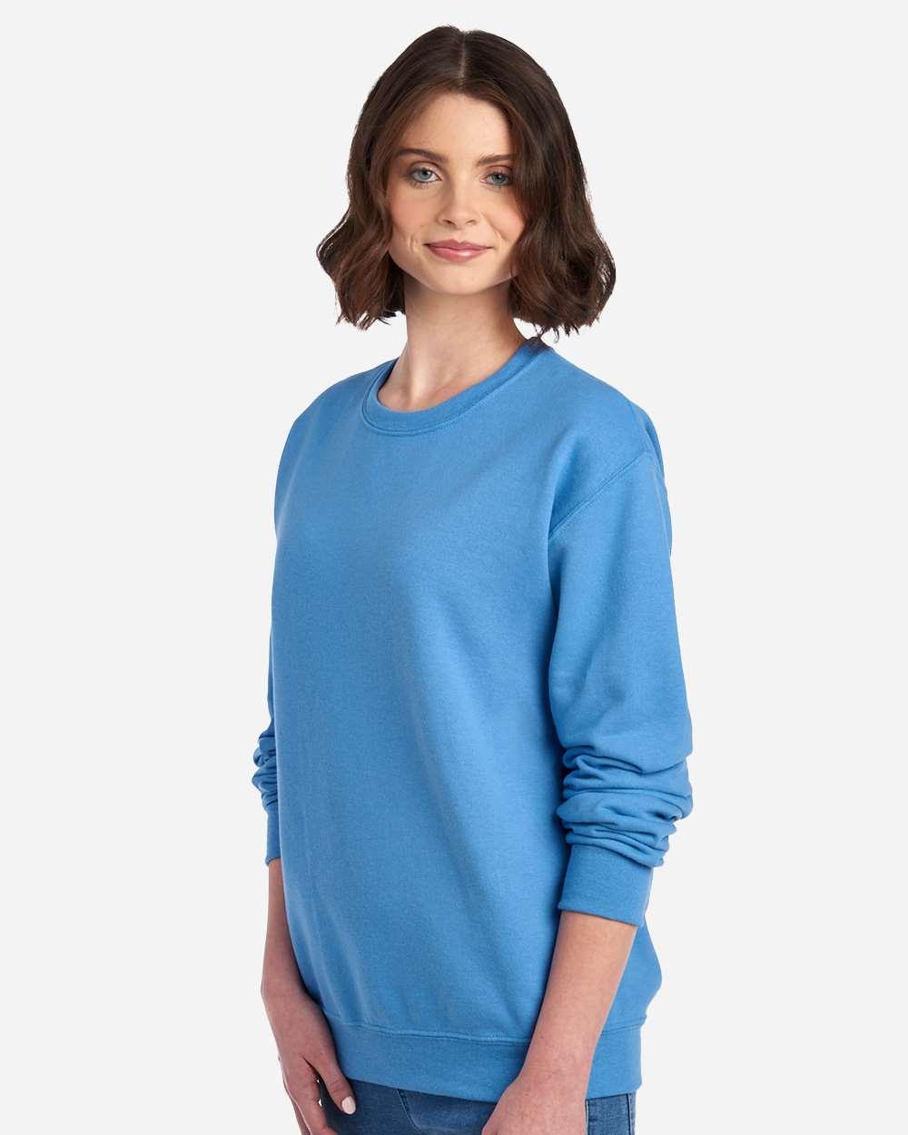 Unisex NuBlend® Crewneck Sweatshirt - OnModelSide - B21035273 - Columbia Blue