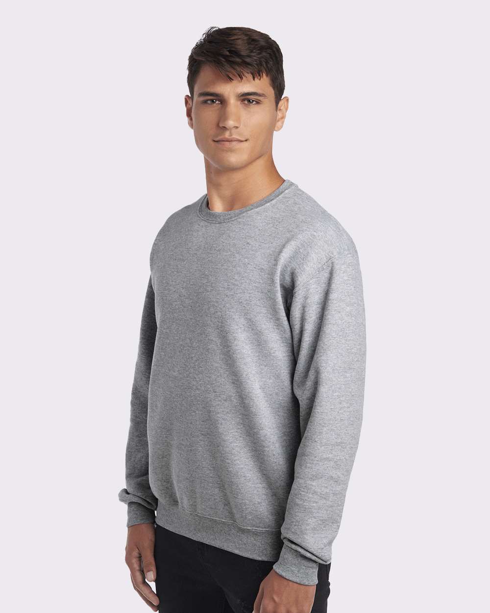 Unisex NuBlend® Crewneck Sweatshirt - OnModelSide - B21035593 - Athletic Heather
