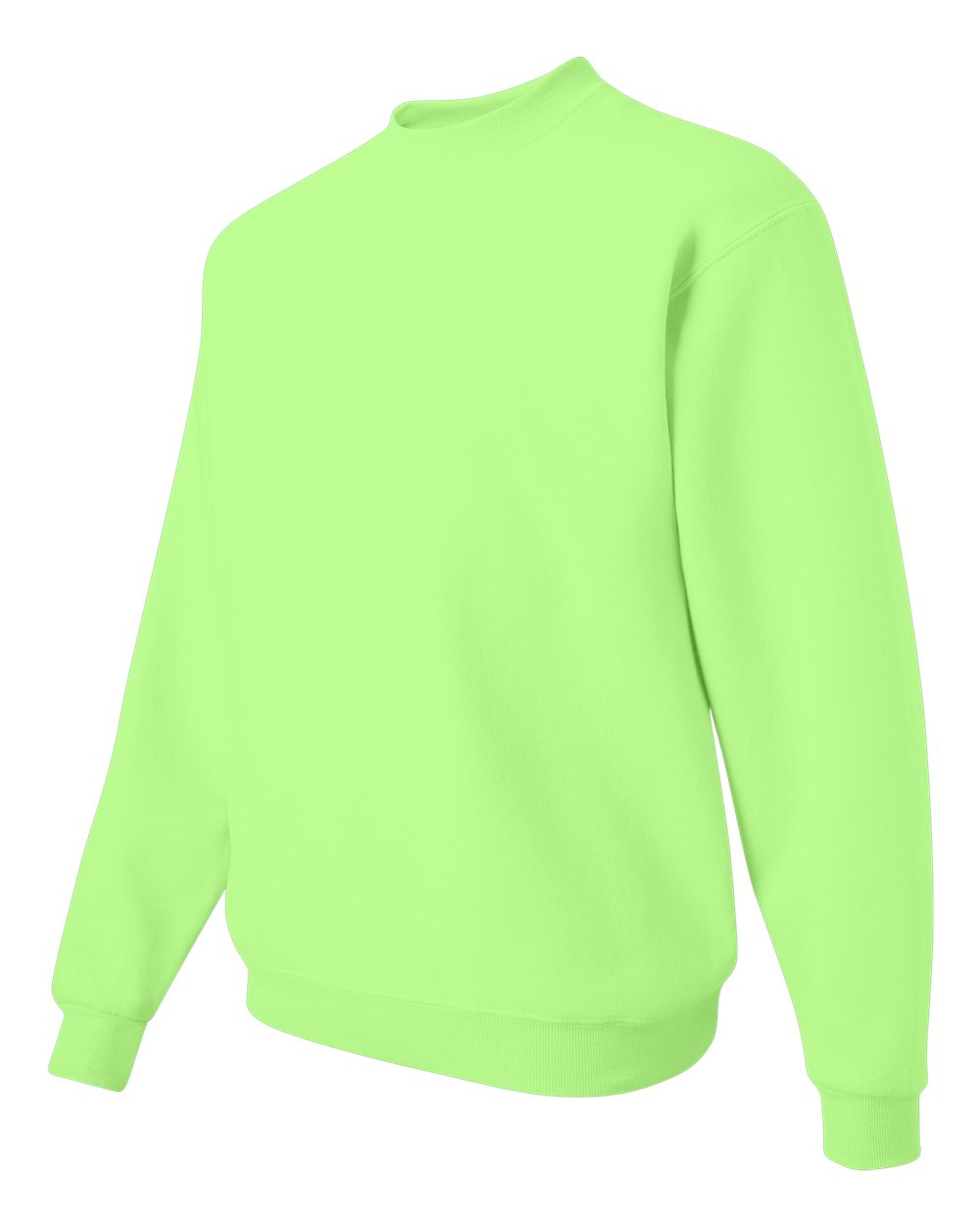 Unisex NuBlend® Crewneck Sweatshirt - Side - B21035073 - Neon Green