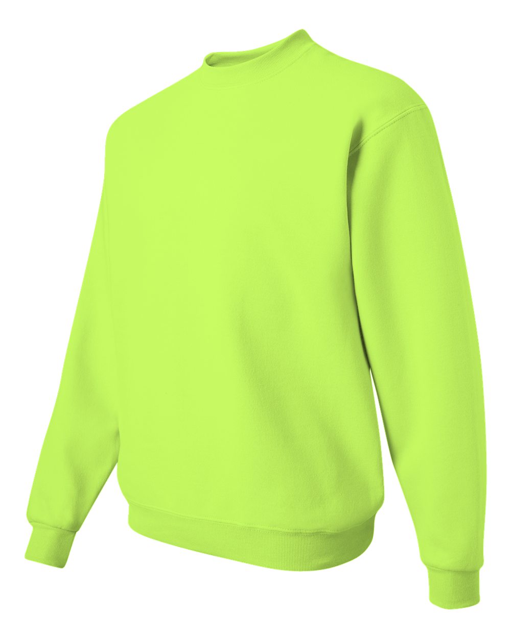 Unisex NuBlend® Crewneck Sweatshirt - Side - B21035163 - Safety Green