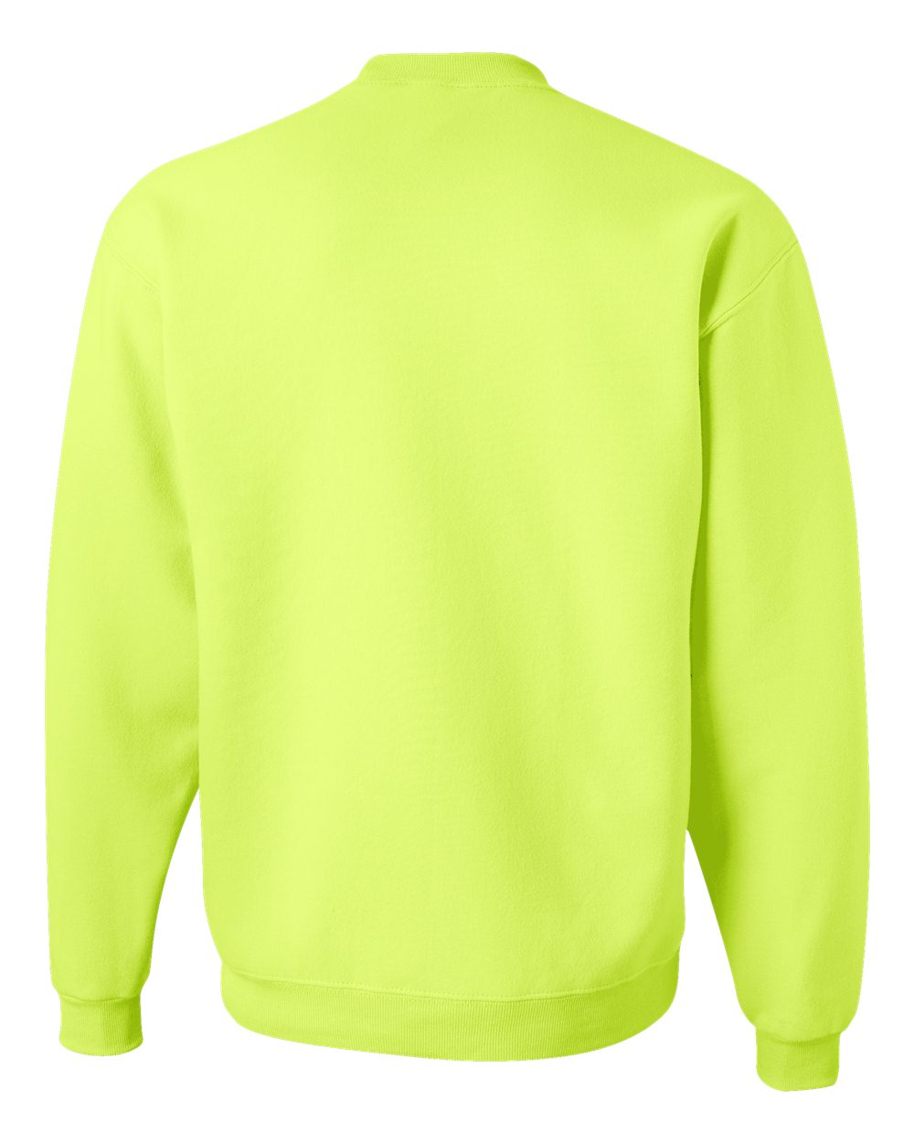 Unisex Super Sweats NuBlend® Crewneck Sweatshirt - Back - B21235163 - Safety Green