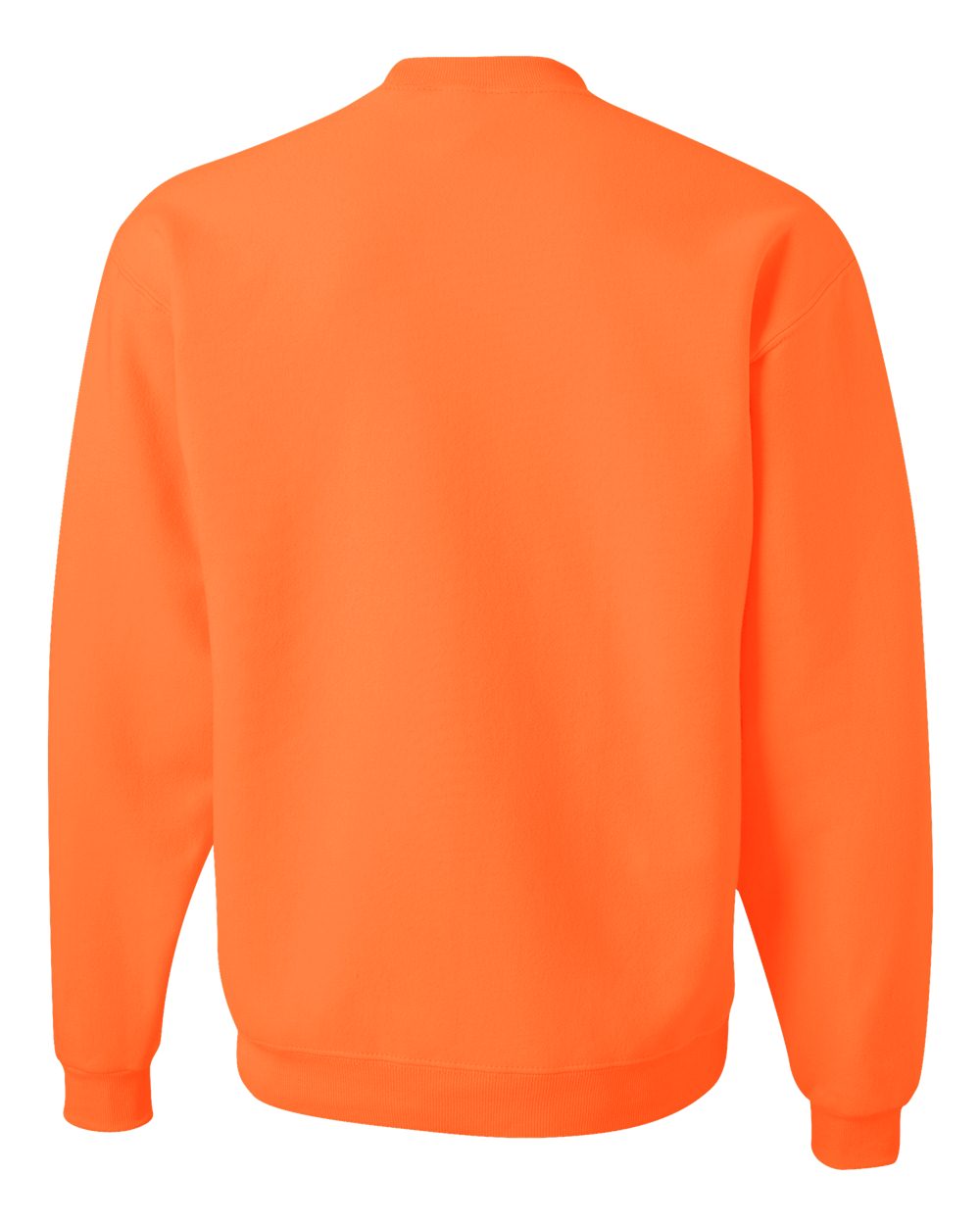 Unisex Super Sweats NuBlend® Crewneck Sweatshirt - Back - B21235333 - Safety Orange