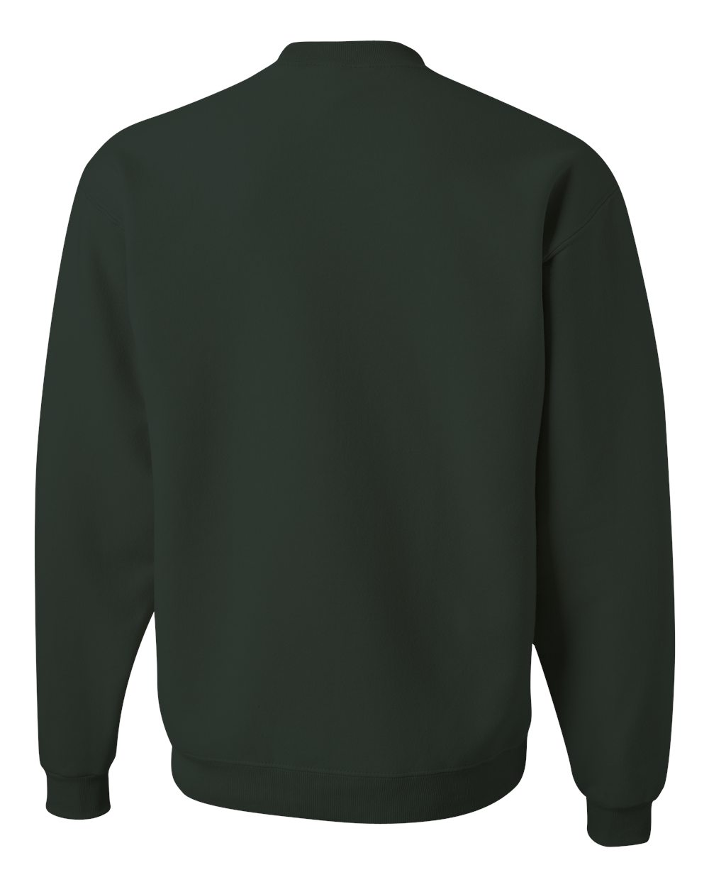 Unisex Super Sweats NuBlend® Crewneck Sweatshirt - Back - B21235543 - Forest Green