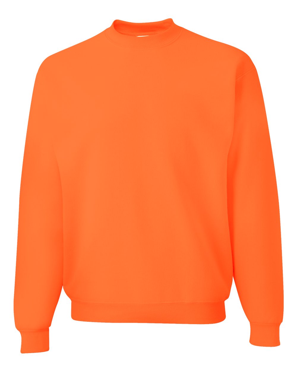 Unisex Super Sweats NuBlend® Crewneck Sweatshirt - Front - B21235333 - Safety Orange