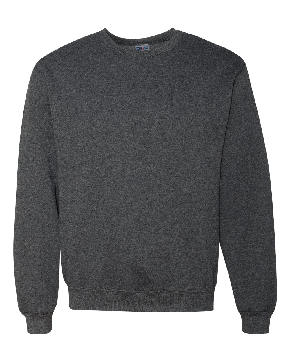 Unisex Super Sweats NuBlend® Crewneck Sweatshirt - Front - B21235513 - Black Heather