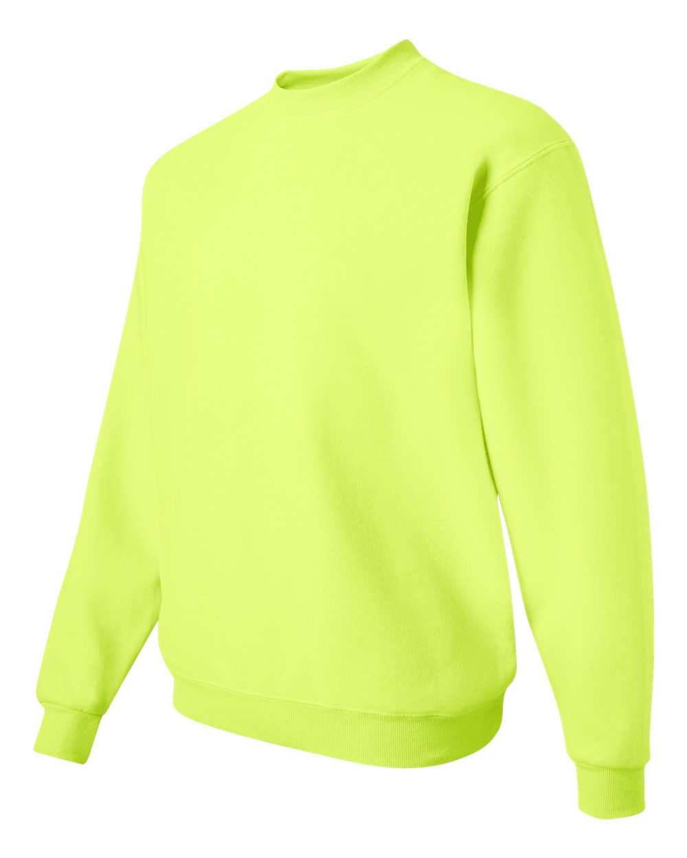 Unisex Super Sweats NuBlend® Crewneck Sweatshirt - Side - B21235163 - Safety Green