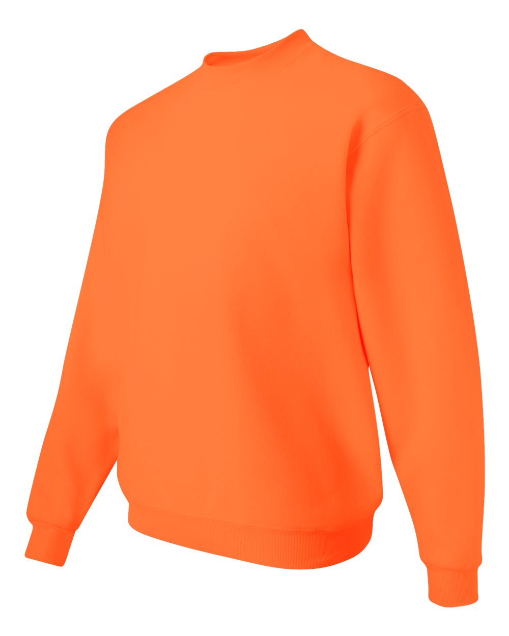 Unisex Super Sweats NuBlend® Crewneck Sweatshirt - Side - B21235333 - Safety Orange