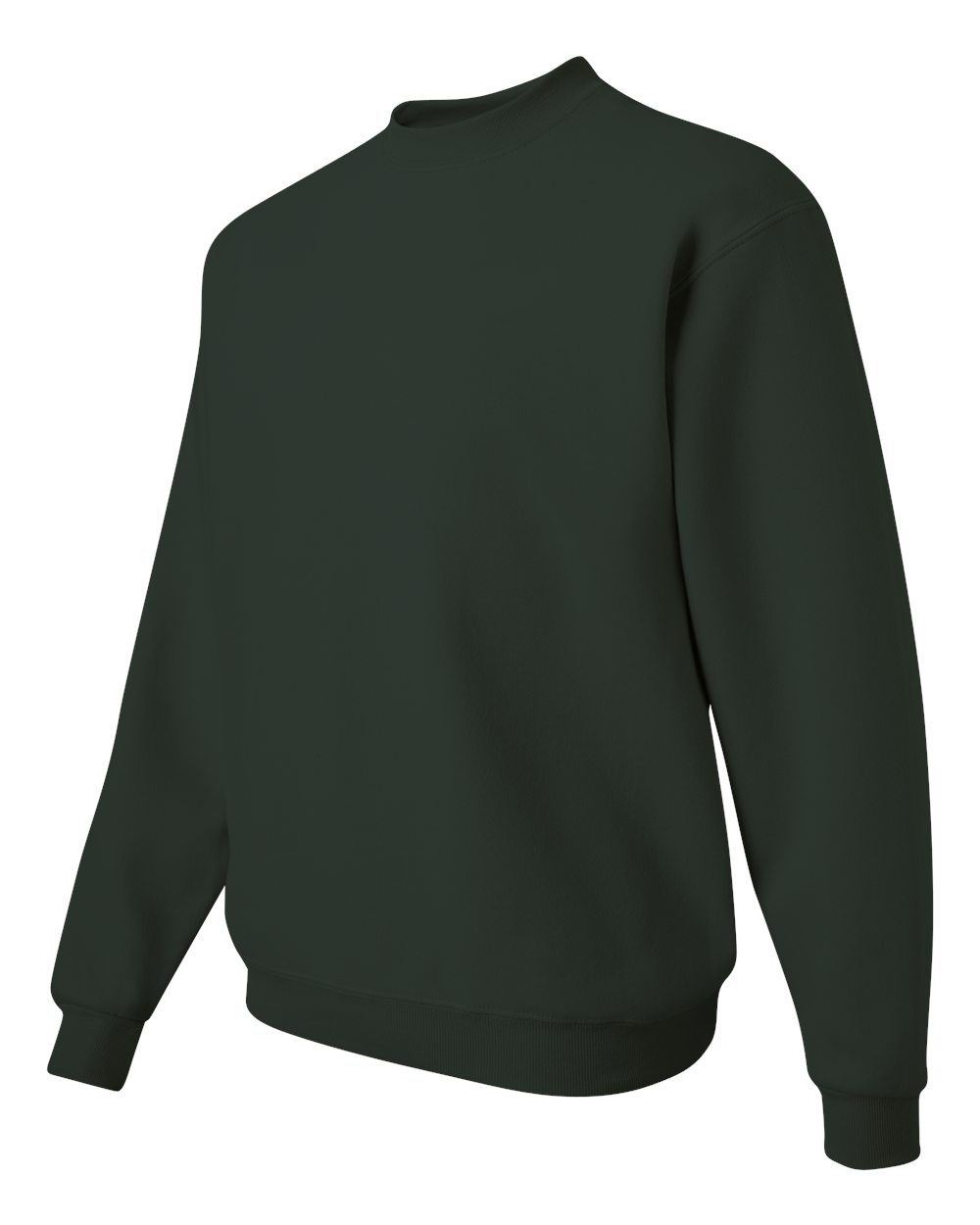 Unisex Super Sweats NuBlend® Crewneck Sweatshirt - Side - B21235543 - Forest Green