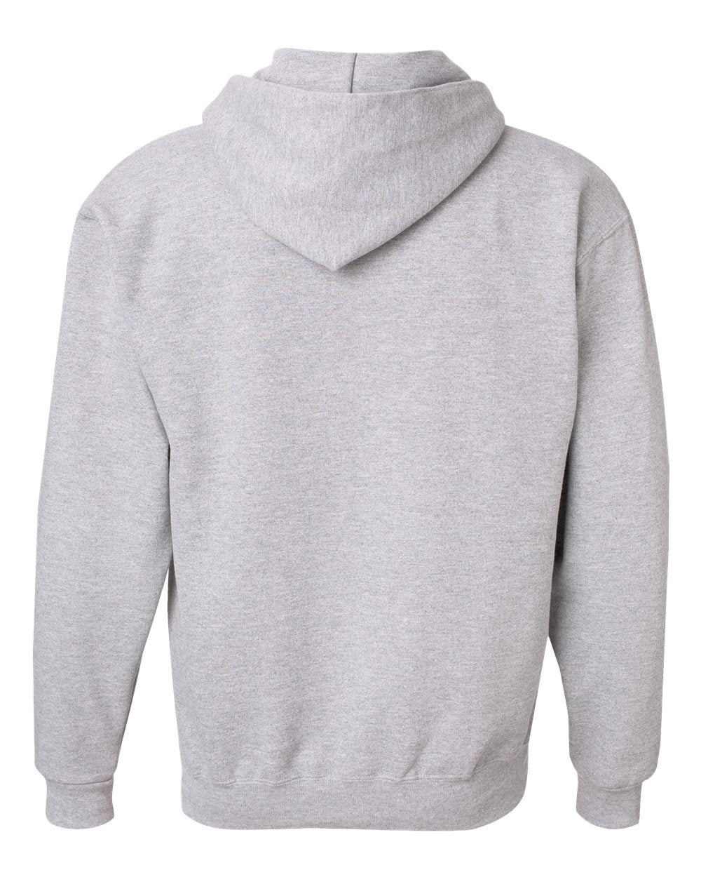 Unisex Super Sweats NuBlend® Hooded Sweatshirt - Back - B22835023 - Ash