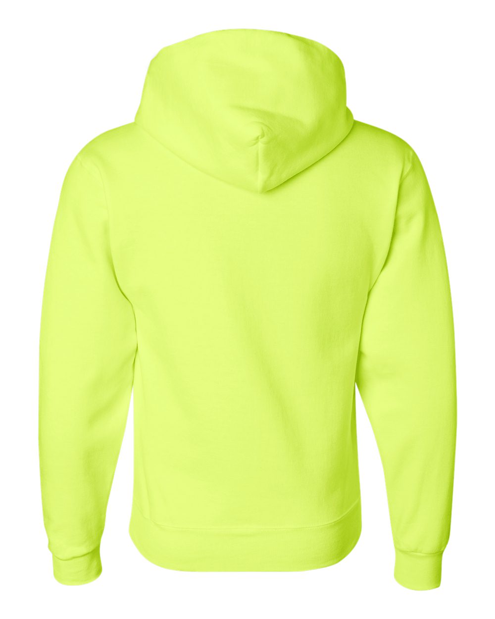 Unisex Super Sweats NuBlend® Hooded Sweatshirt - Back - B22835163 - Safety Green