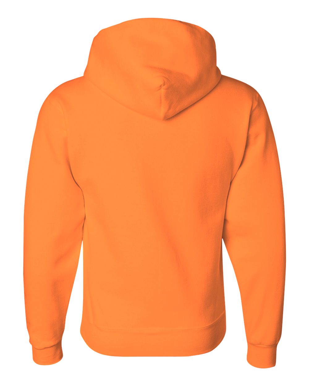 Unisex Super Sweats NuBlend® Hooded Sweatshirt - Back - B22835333 - Safety Orange