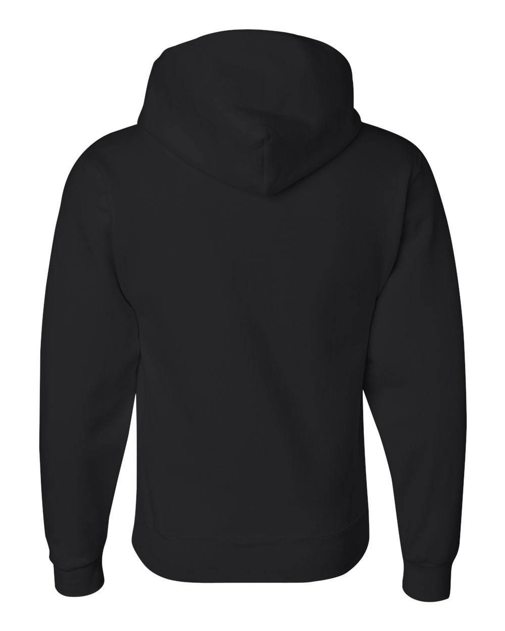 Unisex Super Sweats NuBlend® Hooded Sweatshirt - Back - B22835503 - Black