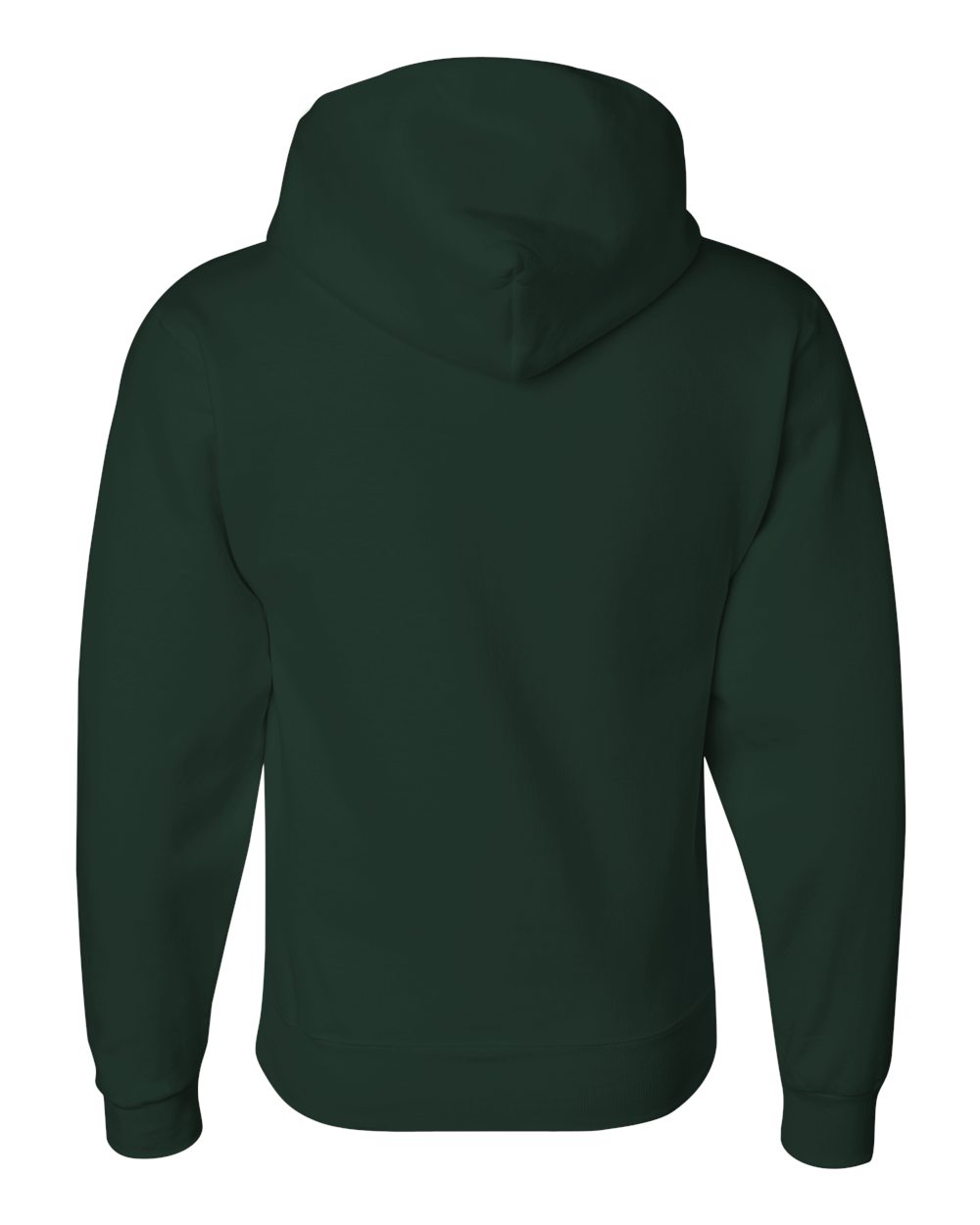 Unisex Super Sweats NuBlend® Hooded Sweatshirt - Back - B22835543 - Forest Green