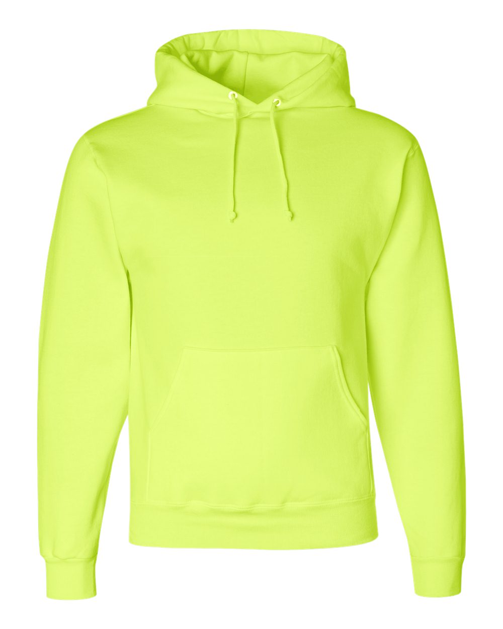 Unisex Super Sweats NuBlend® Hooded Sweatshirt - Front - B22835163 - Safety Green