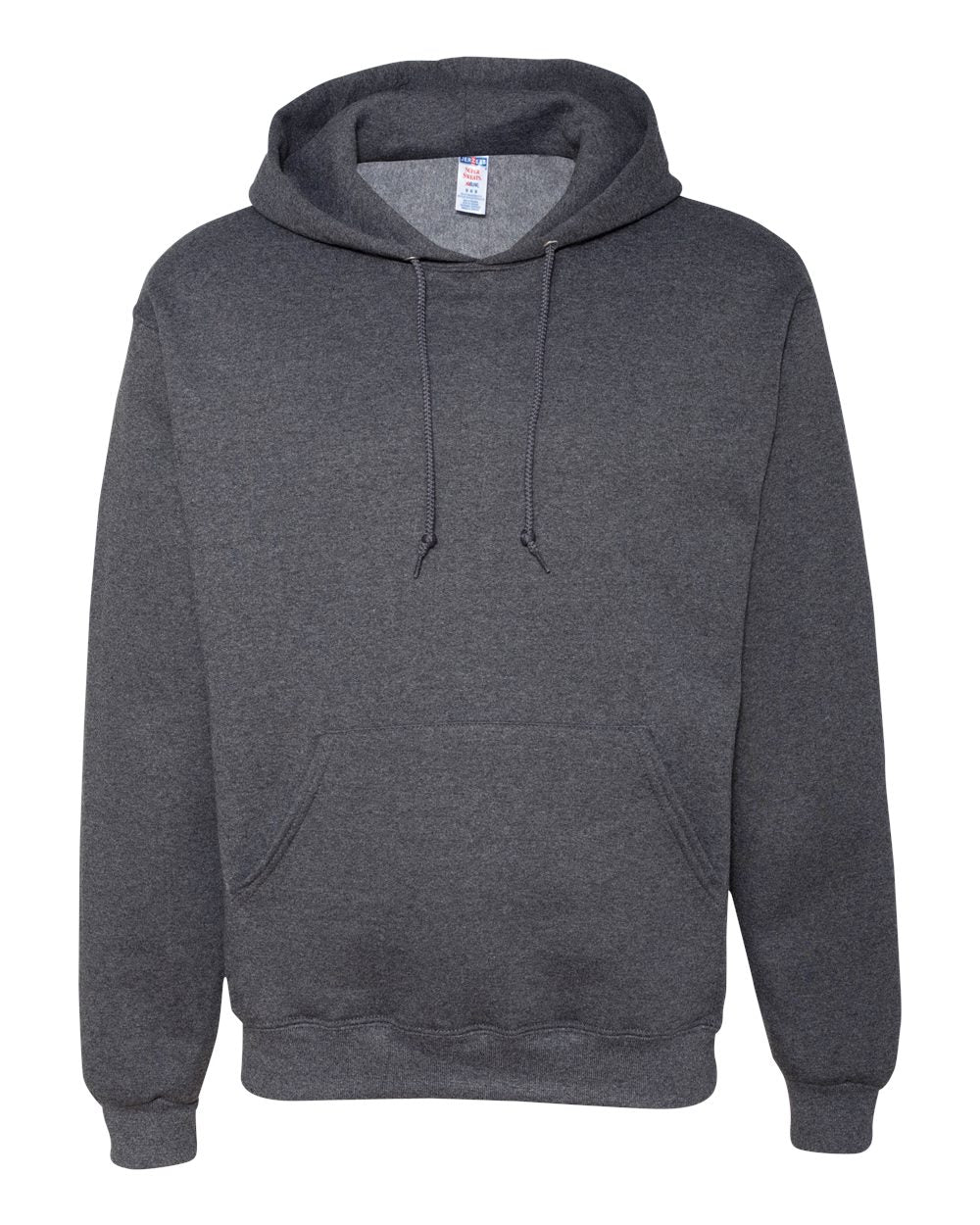 Unisex Super Sweats NuBlend® Hooded Sweatshirt - Front - B22835513 - Black Heather