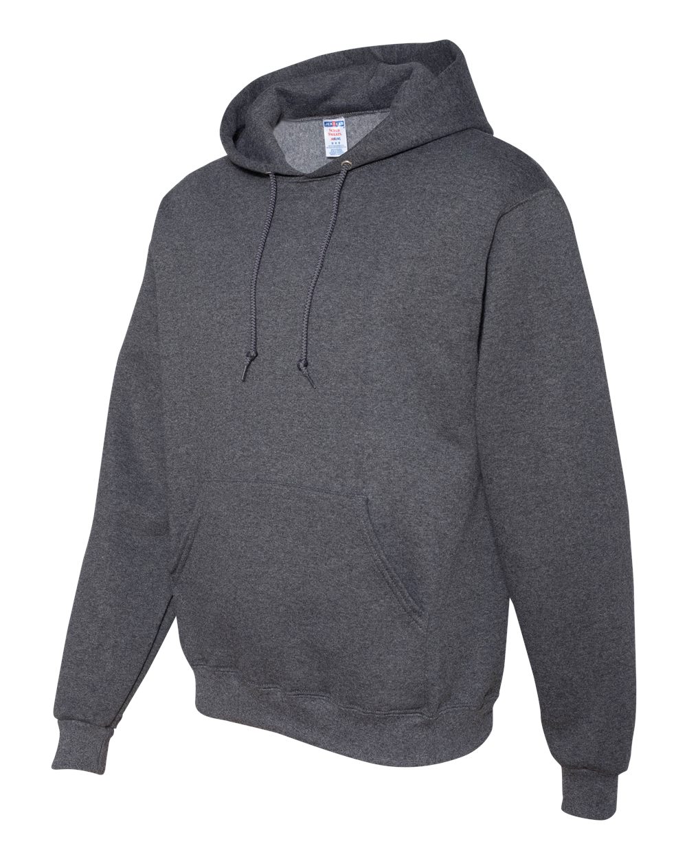 Unisex Super Sweats NuBlend® Hooded Sweatshirt - Side - B22835513 - Black Heather