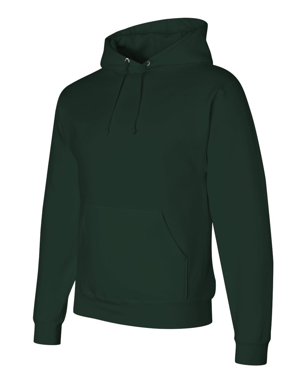 Unisex Super Sweats NuBlend® Hooded Sweatshirt - Side - B22835543 - Forest Green