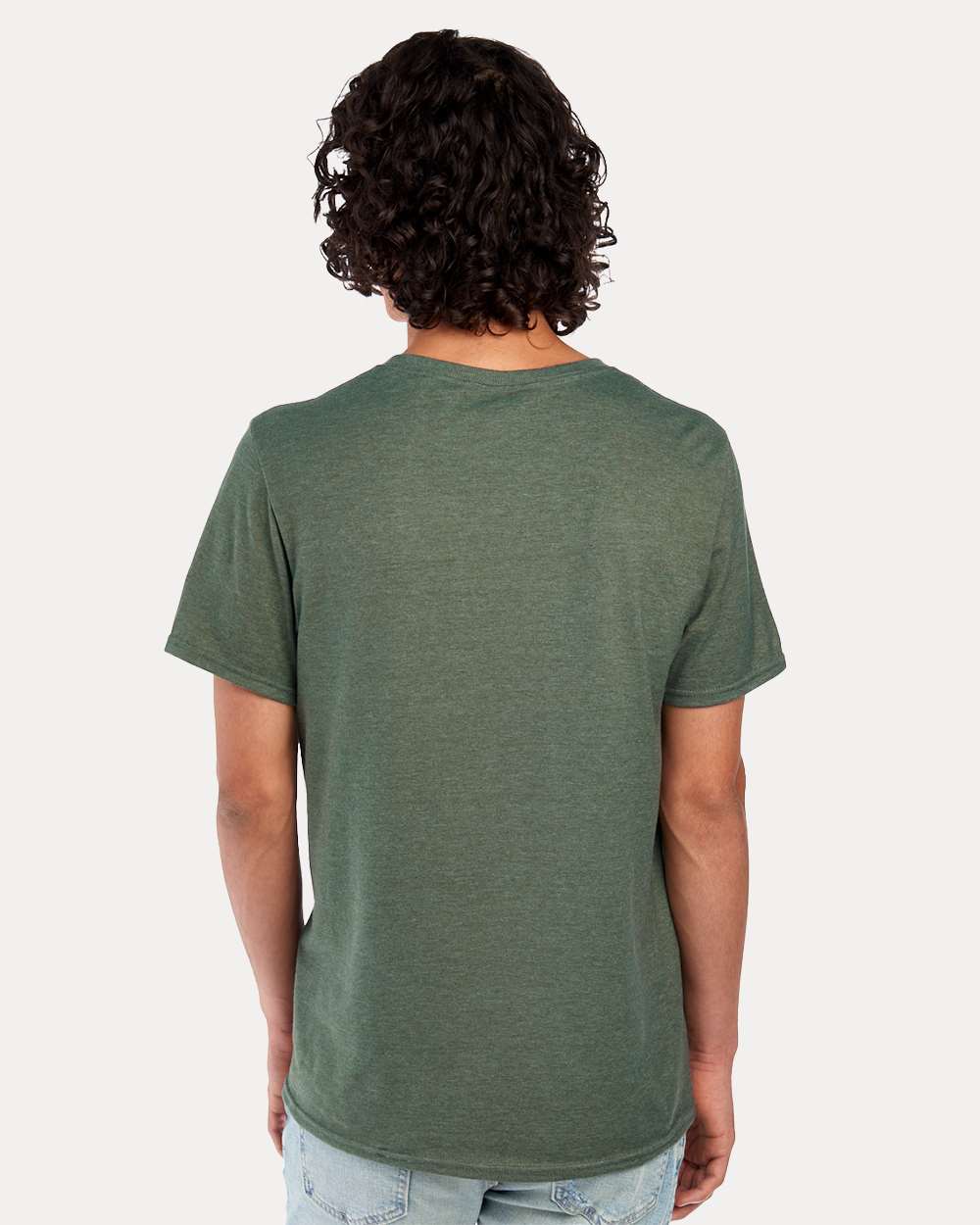 Premium Blend Ring-Spun T-Shirt - OnModelBack - B52035143 - Military Green Heather