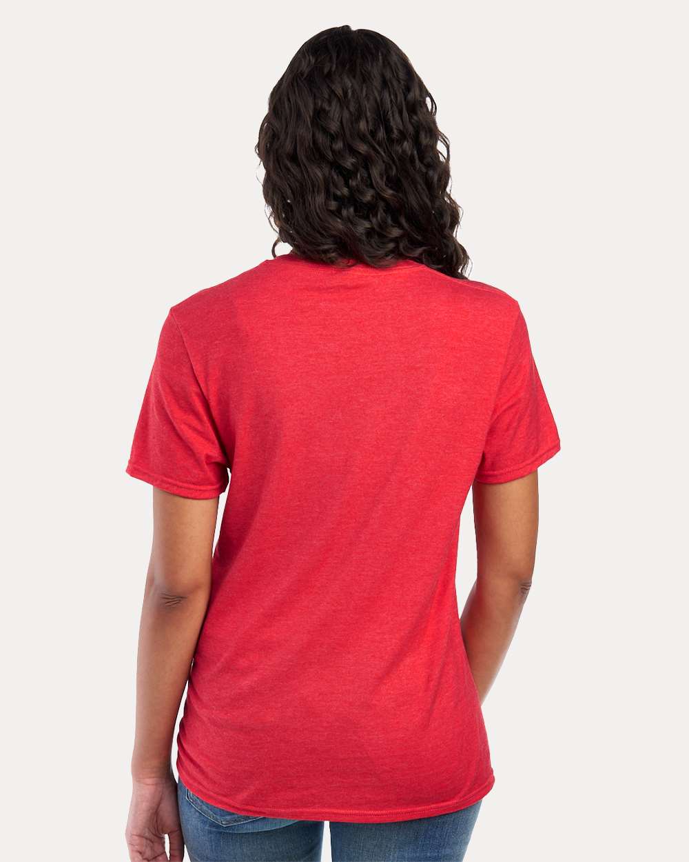 Premium Blend Ring-Spun T-Shirt - OnModelBack - B52035173 - Fiery Red Heather