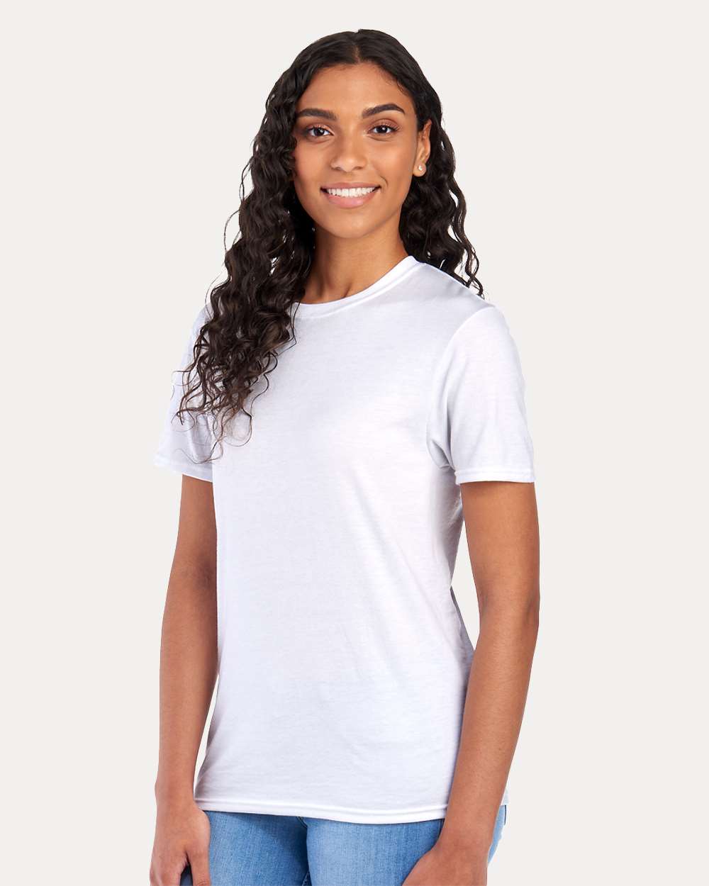 Premium Blend Ring-Spun T-Shirt - OnModelSide - B52035003 - White