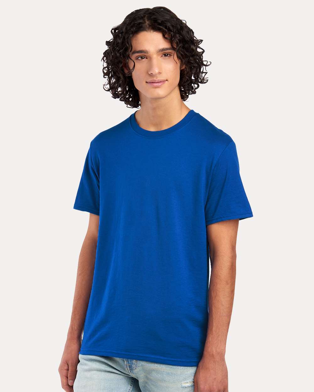 Premium Blend Ring-Spun T-Shirt - OnModelSide - B52035753 - Royal