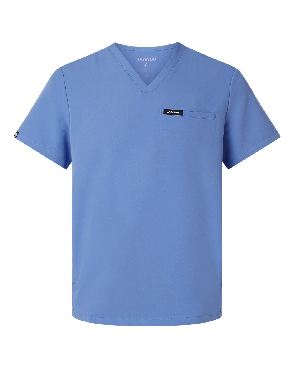 Men's Platt 3-Pocket Scrub V-Neck Top - Front - B00145252 - Ceil Blue