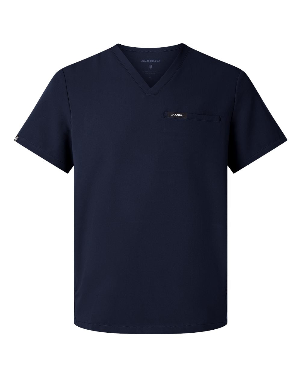 Men's Platt 3-Pocket Scrub V-Neck Top - Front - B00145652 - Midnight Navy