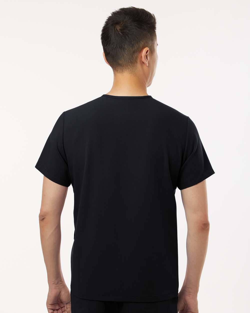 Men's Platt 3-Pocket Scrub V-Neck Top - OnModelBack - B00145502 - Black