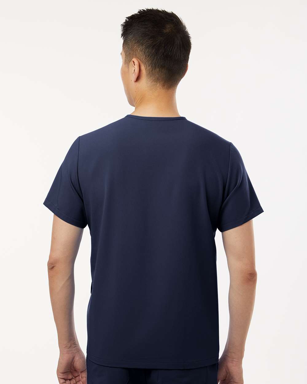 Men's Platt 3-Pocket Scrub V-Neck Top - OnModelBack - B00145652 - Midnight Navy