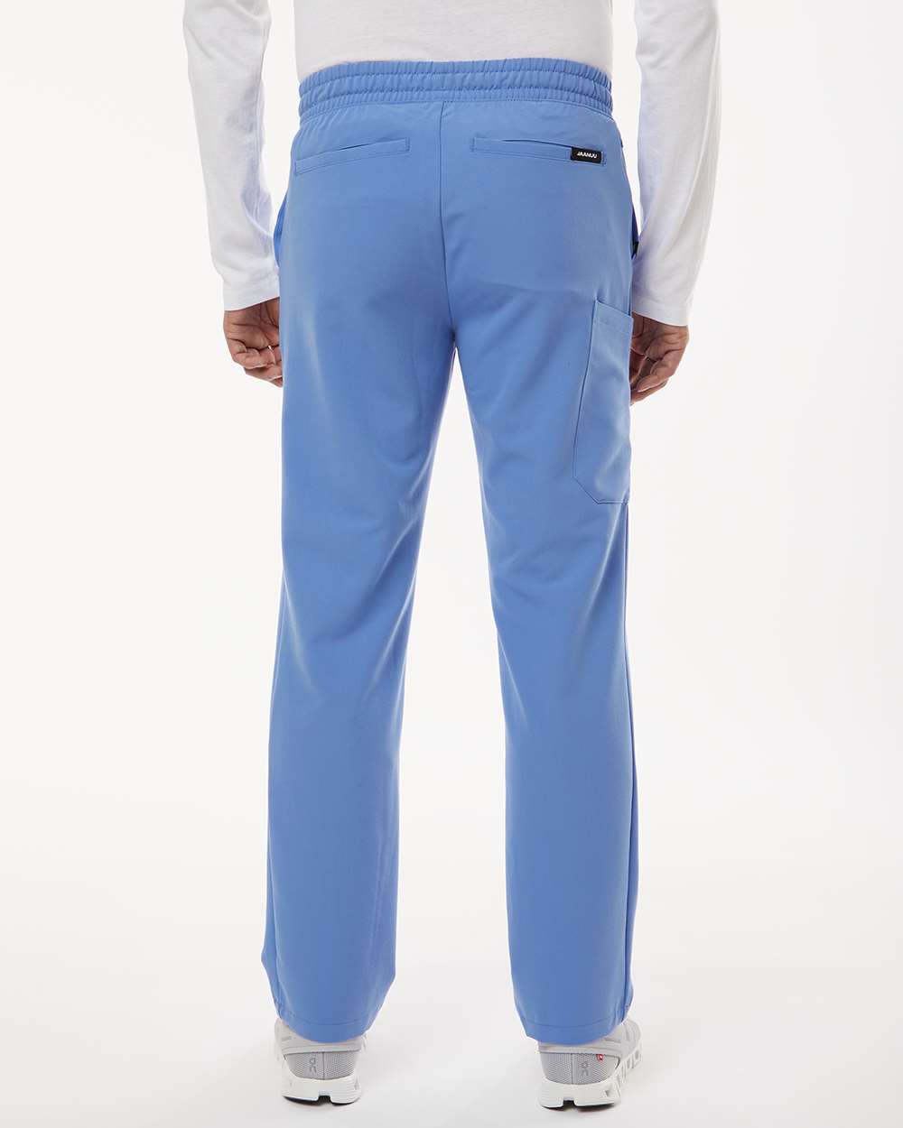 Men's Rhodes Everyday Straight-Leg Scrub Pants - OnModelBack - B00245252 - Ceil Blue