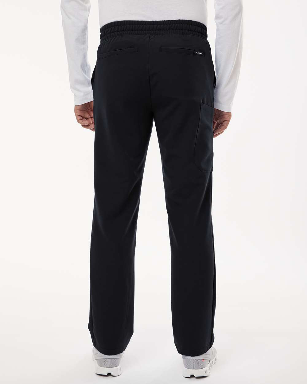 Men's Rhodes Everyday Straight-Leg Scrub Pants - OnModelBack - B00245502 - Black