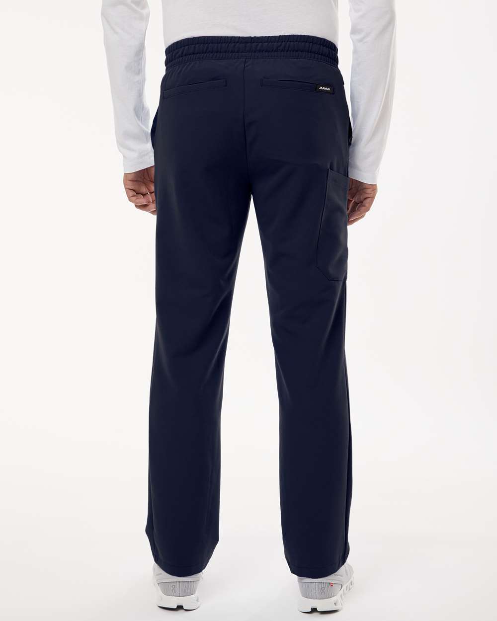 Men's Rhodes Everyday Straight-Leg Scrub Pants - OnModelBack - B00245652 - Midnight Navy