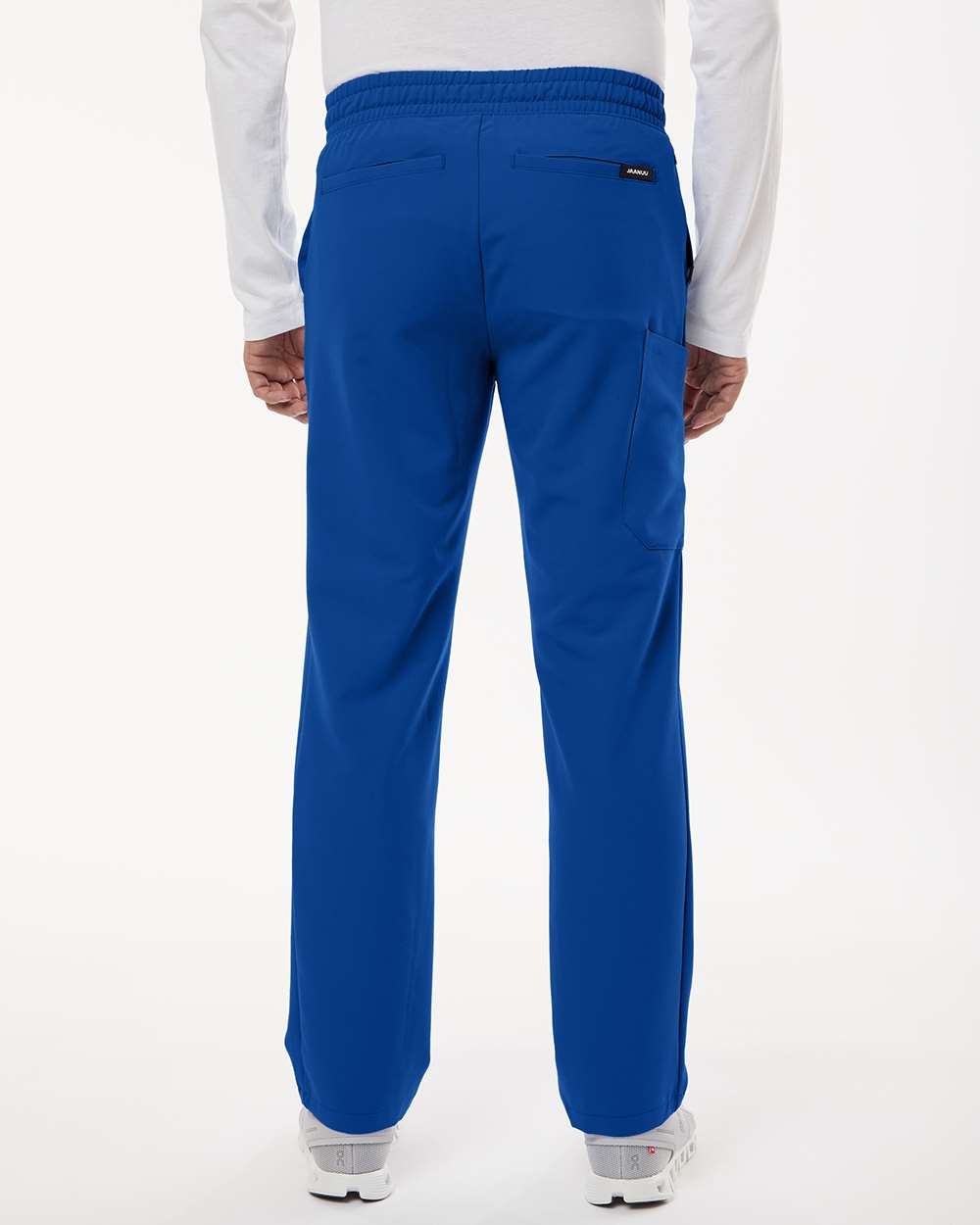 Men's Rhodes Everyday Straight-Leg Scrub Pants - OnModelBack - B00245752 - Royal Blue