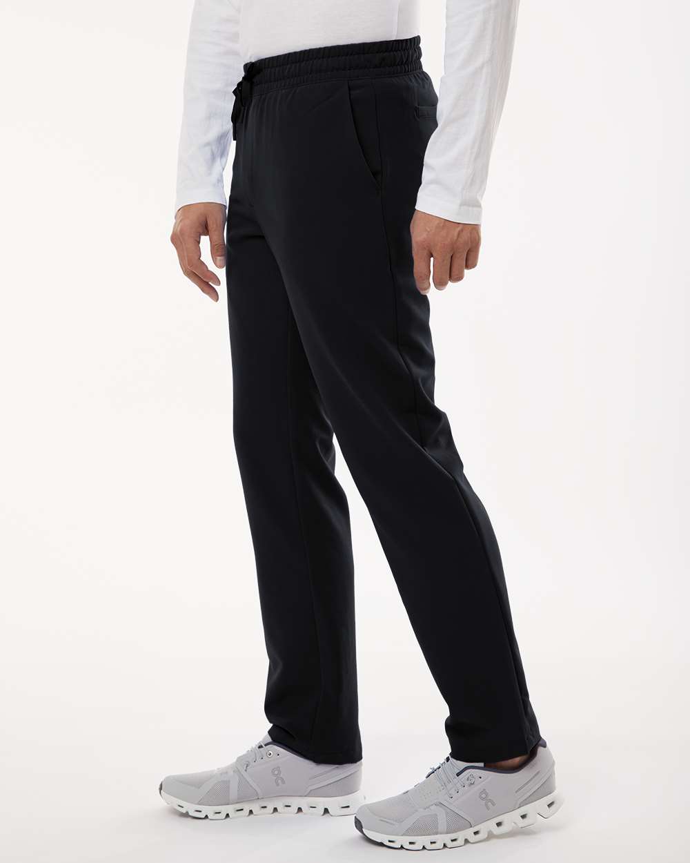 Men's Rhodes Everyday Straight-Leg Scrub Pants - OnModelSide - B00245502 - Black