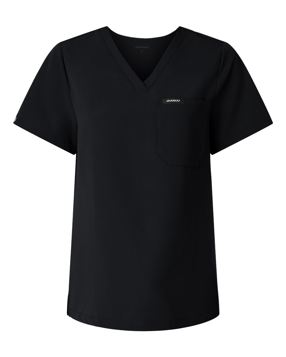 Women's Rhena Essential 1-Pocket Scrub V-Neck Top - Front - B00645501 - Black