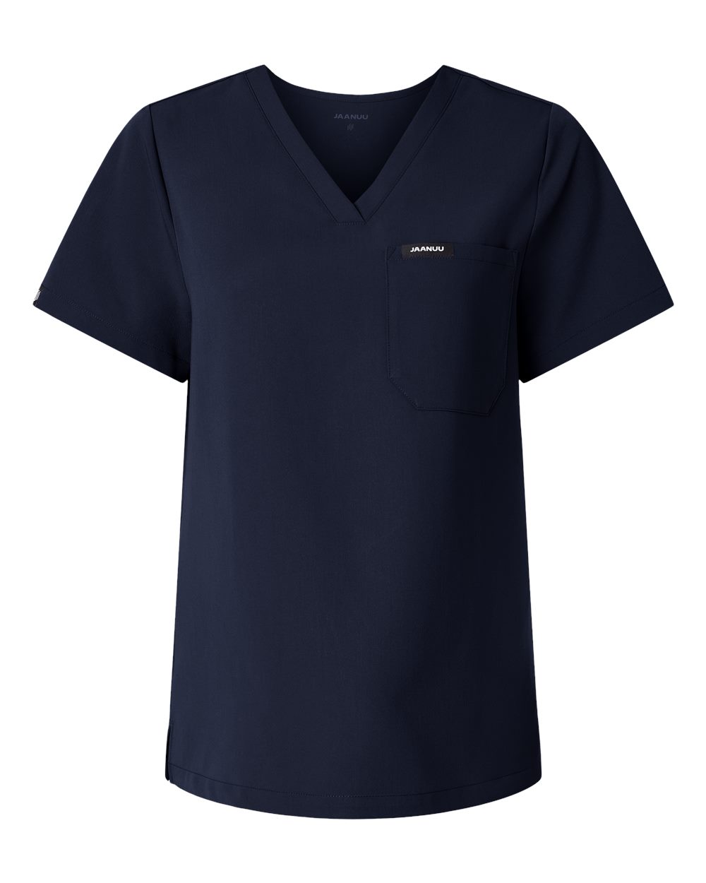 Women's Rhena Essential 1-Pocket Scrub V-Neck Top - Front - B00645651 - Midnight Navy