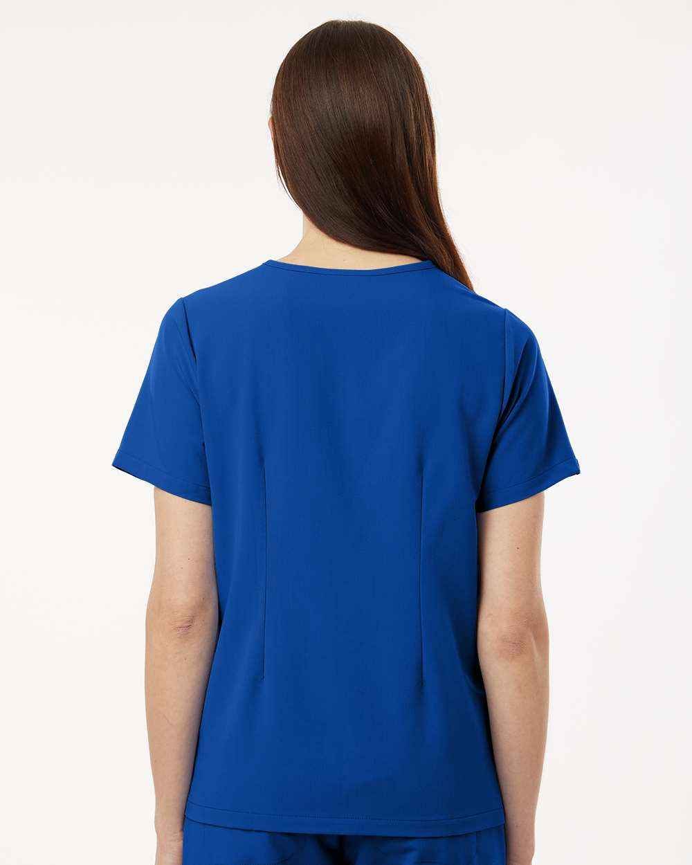 Women's Rhena Essential 1-Pocket Scrub V-Neck Top - OnModelBack - B00645751 - Royal Blue