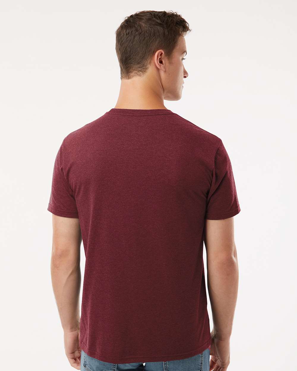 Unisex RecycledSoft™ T-Shirt - OnModelBack - B10062523 - Burgundy